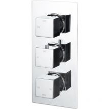 Signature - Advance Thermostatic 3 Outlet Concealed Shower Valve Triple Handle - Chrome