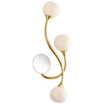 Hudson Valley Lighting - Signature Applique 3 Luci Foglia Oro, Vetro