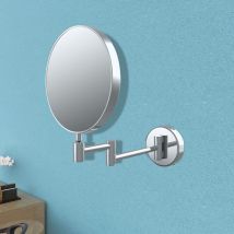 Signature - Lucy Round Cosmetic Bathroom Mirror - Chrome