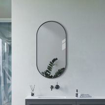 Signature - Olivia Oblong Bathroom Mirror 800mm h x 400mm w - Matt Black