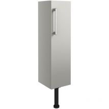 Oslo Floor Standing 1-Door Slim Base Unit 200mm Wide - Light Grey Gloss - Signature