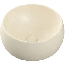 Signature - Serena Round Countertop Basin with Unslotted Waste 400mm Wide 0 Tap Hole - Stone Effect