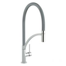 Prima - Swan Neck Pull Out Single Lever Kitchen Sink Mixer Tap - Gun Metal