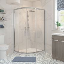 Verve 2-Door Offset Quadrant Shower Enclosure 1200mm x 900mm - 6mm Glass - Signature