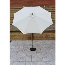 Signature Weave 2.5m Table Parasol Sun Shade Umbrella With Tilt Beige Canopy