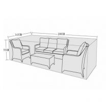 Signature Weave - 3 Seater Wicker Sofa Table Furniture Set Cover 200 x 165 x 95cm