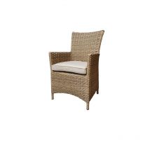 Signature Weave - Darcey Wicker High Back Garden Dining Arm Chair & Natural