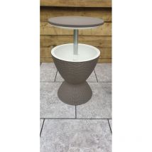 Signature Weave - Wicker Effect Cone Shaped Ice Bucket Coffee Side Table Neutral