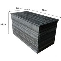Signature Weave - Wicker Large Cushion Box Garden Storage Chest Cabinet Grey