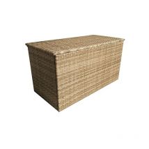 Signature Weave - Wicker Medium Cushion Box Garden Storage Chest Cabinet Caramel