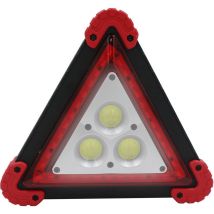 7hsevenon - Signal d'urgence portable, triangulaire avec 4 modes d'éclairage, noir/rouge