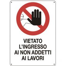 Signes de signaux d'usage civil pour les chantiers de construction et les clubs Vietato L'accesso