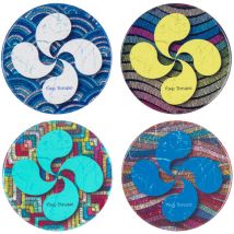 Signes Grimalt - 4U Dessous de Verre Ronds Verts - Lot de 4 - Elégants et Pratiques - Idéal pour Protéger vos Tables