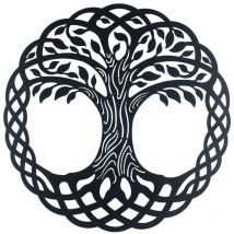 Le Monde Des Animaux - Signes Grimalt Aplique Metal Adorno Pared Adorno Pared Árbol Apliques Metal Negro 1x60x60cm 22811