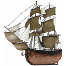 Le Monde Des Animaux - Signes Grimalt Aplique Metal Adorno Pared Adorno Pared Barcos-Galeón Apliques Metal Multicolor 7x80x92cm 59546