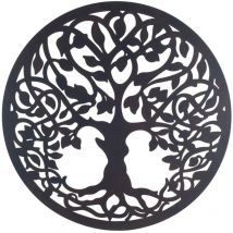 Le Monde Des Animaux - Signes Grimalt Aplique Metal Adorno Pared Adorno Pared Árbol Vida Apliques Metal Negro 1x50x50cm 22819