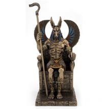 Signes Grimalt Figura Bronce Figuras Anubis-Dios Egipcio Bronce Dorado 14x13x27cm 15255