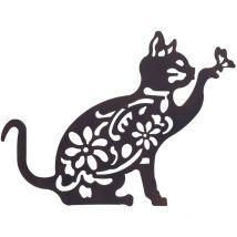 Le Monde Des Animaux - Signes Grimalt Aplique Metal Adorno Pared Adorno Pared Gato Apliques Metal Negro 1x51x41cm 24031