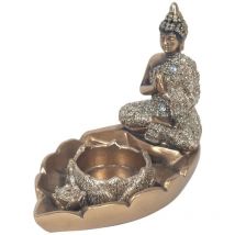 Signes Grimalt Portaincienso Regalo Buda Sujeta Velas Dorado Complementos Natura Dorado 8x14x10cm 22590
