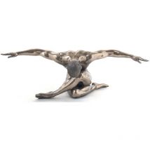 Muzeum - Signes Grimalt Figura Bronce Figuras Hombre Con Brazos Abiertos Bronce Plateado 17x44x14cm 51776