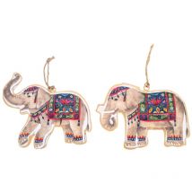 Signes Grimalt - Colgante Decoracion Elefante Colgantes Gris 1x16x13cm 25021