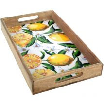 Zen Et Ethnique - Signes Grimalt Bandeja Cocina Bandeja Rectangular Limones Cajas y Bandejas Amarillo 5x23x38cm 25178