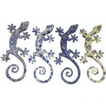 Signes Grimalt - Figura De Lagarto Figuras Lagarto Trencadís 4 Unidades Animales Multicolor 10x21x3cm 28633