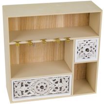 Zen Et Ethnique - Signes Grimalt Cuelgallaves Adorno Pared Llavero Con Departamentos Cuelgallaves Marrón 30x11x30cm 26938