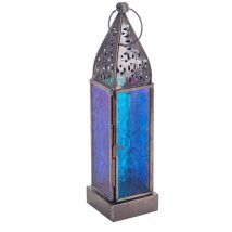 Signes Grimalt - Portavelas Decoracion Farol Jarrones y Portavelas Azul 6x6x23cm 28428