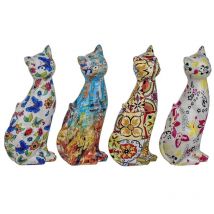 Altri - Signes Grimalt Figura De Gato Figuras Figura Gato 4 Unidades Animales Blanco 16x5x7cm 27298