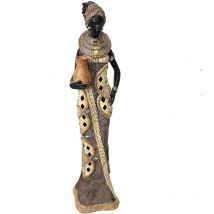 Signes Grimalt Figura De Africana Figuras Africana Africanas Y Elefantes Beige 9x10x36cm 33754