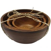 Signes Grimalt - Cuenco Bol Cocina Cuencos 3U Utensilios Marrón 13x13x7cm 33722