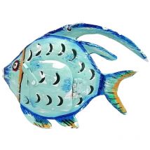 Signes Grimalt - Figura De Pez Figuras Pez Azul Portavelas Marinero Azul 4x19x14cm 32451