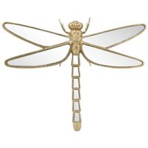 Libellen-Wanddekoration mit goldenem Spiegel, um Ihr Zuhause mit Stil und Eleganz zu dekorieren