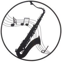 Signes Grimalt - Ornement mural de saxophone moderne pour décoration musicale, style unique et élégant pour les amateurs de musique