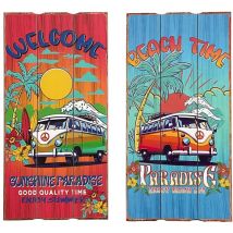 Ornement mural de jardin double 60 cm - Décoration moderne pour intérieur et extérieur, style unique et élégant