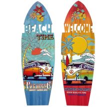 Signes Grimalt - Ornement mural planche de surf 2 unités pour décoration de jardin et espaces extérieurs, style nautique et moderne