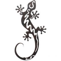 Signes Grimalt - Ornement mural ethnique en métal lézard pour décoration intérieure, applique murale créative et originale