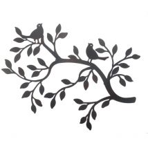 Branche d'arbre décorative murale avec oiseaux pour décoration intérieure, Style moderne et élégant