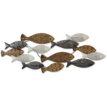 Le Monde Des Animaux - Signes Grimalt Applicare la parete dell'ornamento in metallo Wall Advold Pesces Metal Brown 6x100x39cm 23758