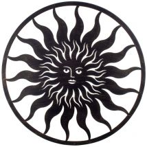 Signes Grimalt Applicare la parete dell'ornamento in metallo Applica Appliques in metallo nero muro 1x82x82cm 23648