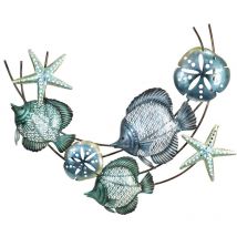 Signes Grimalt - Appliquer un mur d'ornement en métal Wall Advold Blue Garden 6x90x70cm 29935