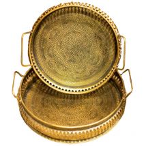 Signes Grimalt Bandeja Decoracion Bandejas 2U Bandejas Dorado 30x32x9cm 36340
