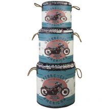 Signes Grimalt - Baúl Furniture Budo Vintage Baules Baules Blue 40x40x42cm 29385
