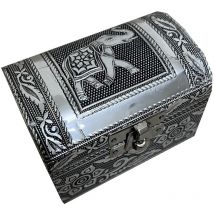 Signes Grimalt - Boîtes et bijoux du tableau des éléphants Tronc blanc - 7x10x7cm