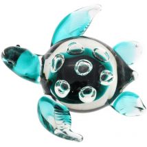 Green Turtle Briefbeschwerer 6 x 16 x 15 cm – elegante Glasdekoration für Zuhause und Büro - Signes Grimalt