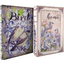 Boîte Rectangulaire Lilas 2U 26x17x5cm - Boîtes à Livres au Design Exclusif pour la Décoration de la Maison - Signes Grimalt