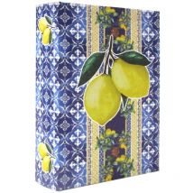 Boîte à livres décorative vintage au citron pour le rangement et la décoration