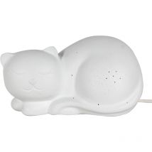 Signes Grimalt Cat Lamps lampe Lampe de table blanche - 14x25x14cm