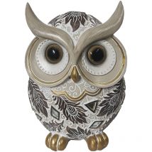 Signes Grimalt - Buho Buhos Figurine Hibou Gris 16x12x8cm Résine de Haute Qualité